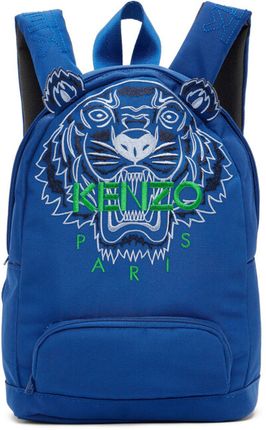 Embroidered Tiger-detail Backpack In Blau
