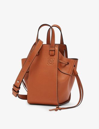 Hammock brand-debossed leather shoulder bag