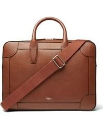 Men's Brown Belgrave Full-grain Leather Briefcase