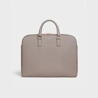 Briefcase Bag In Pebble In Gray
