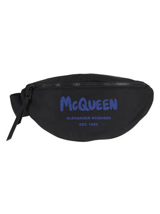 Nylon Belt Bag In Black Ultramarine