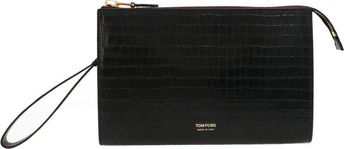 Embossed Zipped Clutch Bag