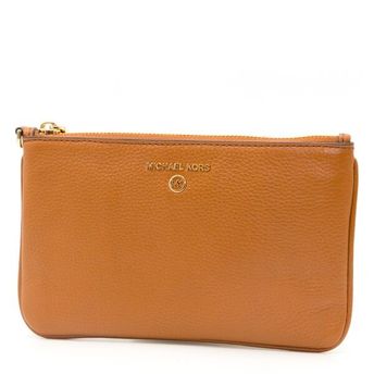 Leather Clutch Bag with Michael Kors Hinge