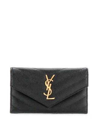 Black Monogramme Quilted Leather Card Holder