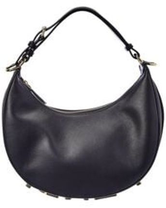 Women's Blue Graphy Small Leather Hobo Bag