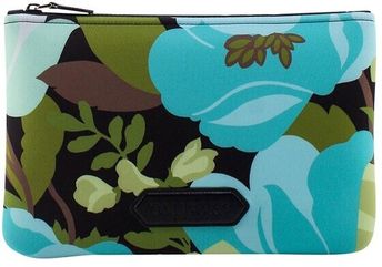 Floral-Printed Zipped Clutch Bag