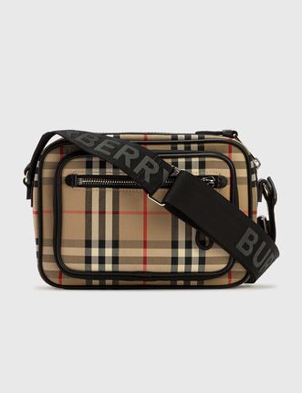 Vintage Check and Leather Crossbody Bag