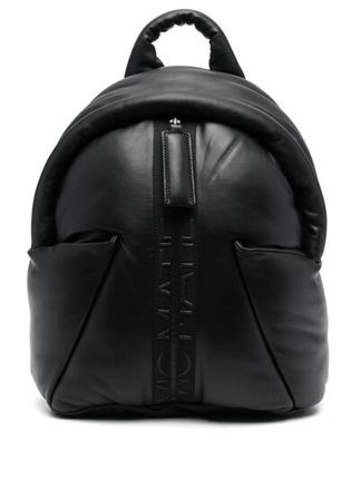 Zip-detail Padded Backpack In Black