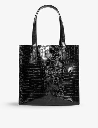 Reptcon faux-leather shopper&nbsp;tote bag