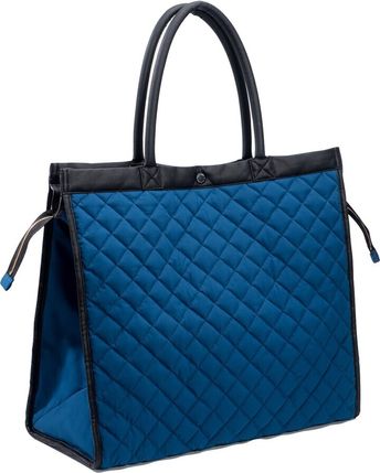 Goosedown Quilted Hi-Tech Fabric Hand Bag - Max Sax - Blue
