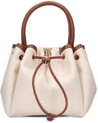 Women's Peony Canvas & Leather Top Handle Bag