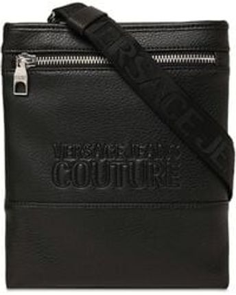 Men's Black Range Tactile Faux Leather Crossbody Bag