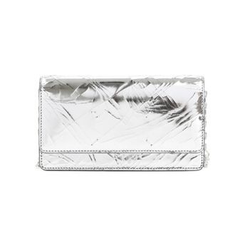 Large Chain Wallet In Silver Grey