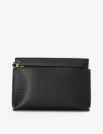 Repeat T mini leather pouch