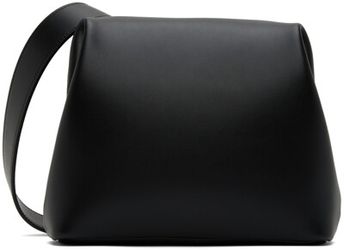 Mini Brot Leather Shoulder Bag In Black