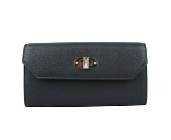 Women's Dark Blue Leather Continental Wallet 492594 4006
