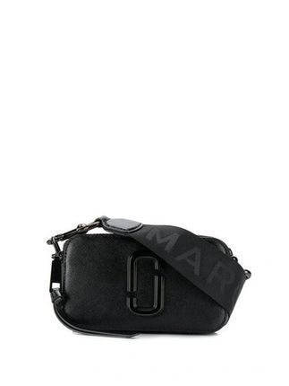The Snapshot Black Leather Crossbody Bag