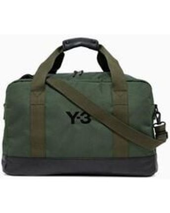 Men's Green Classic Logo-patch Detail Duffel Bag