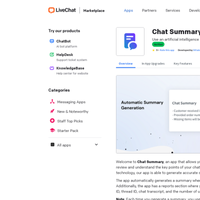 Chat Summary For LiveChat