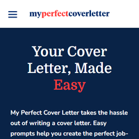 My Perfect Cover Letter
