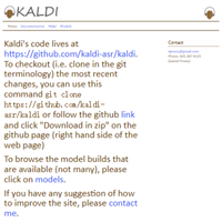 Kaldi Speech Recognition