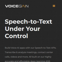 Voicegain Speech Cloud