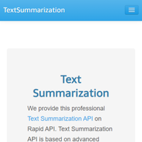 Text Summarization Tool