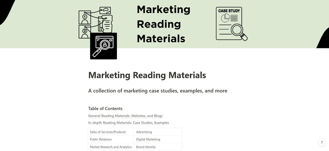 Marketing Reading Materials
