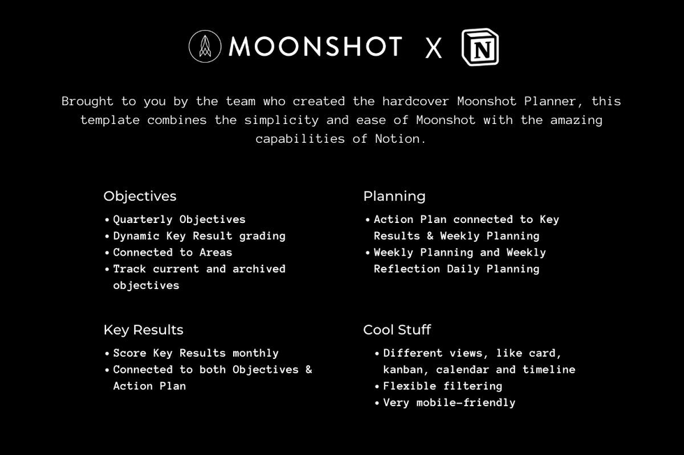 Moonshot OKR Notion Template