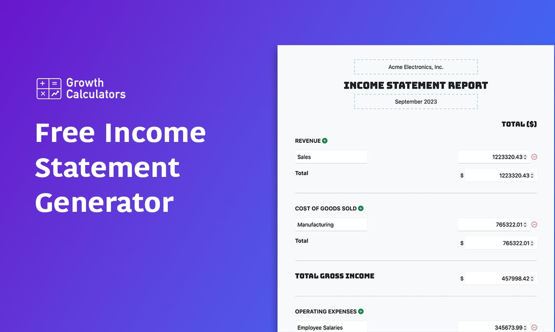 Income Statement Generator