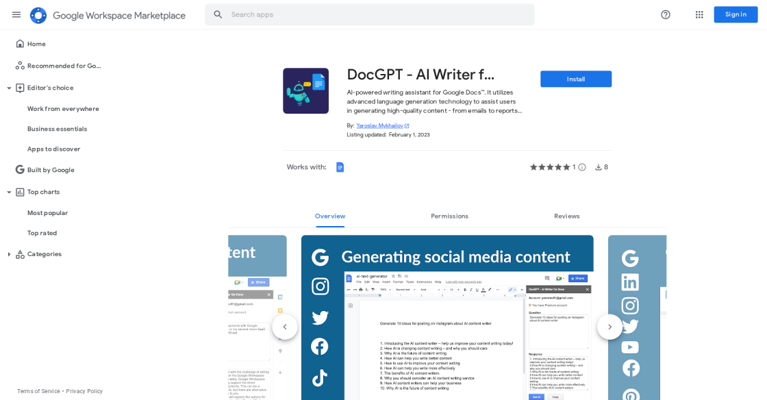 DocGPT AI Writer For Docs