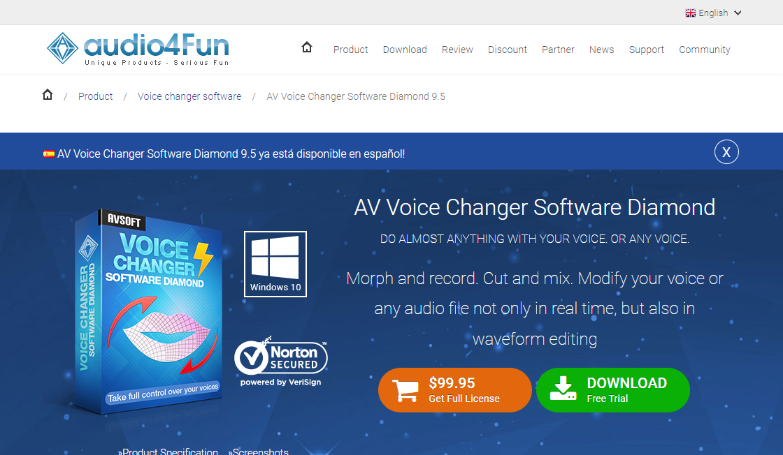 AV Voice Changer Software Gold 7.0