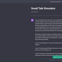 Small Talk Simulator