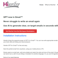 Hiwriter GPT For Gmail