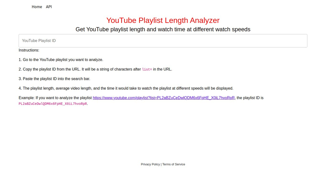 YouTube Playlist Length Analyzer