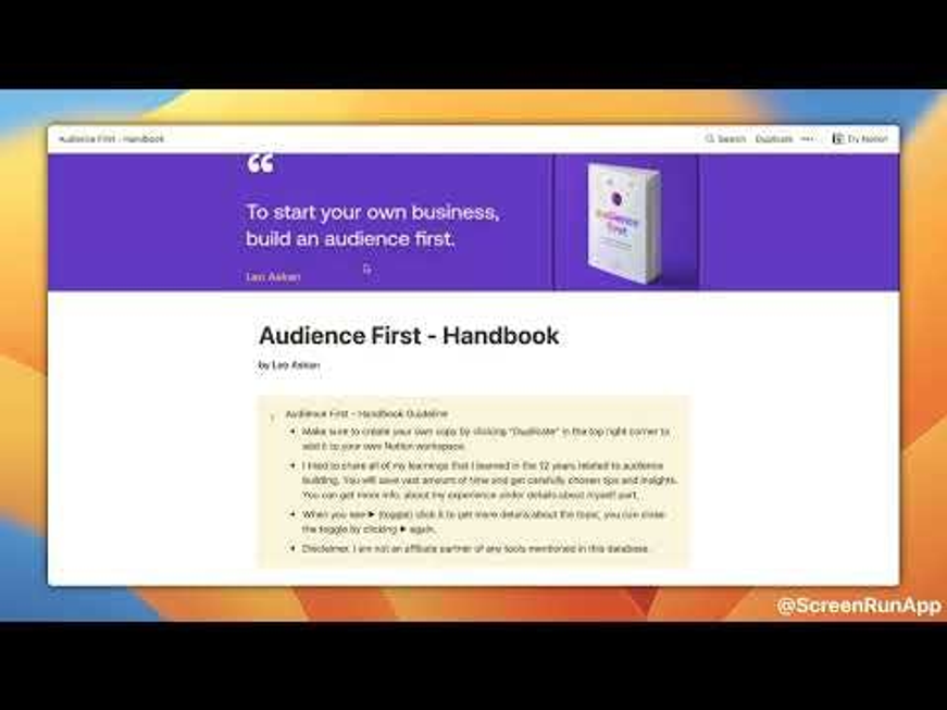 Audience First Handbook