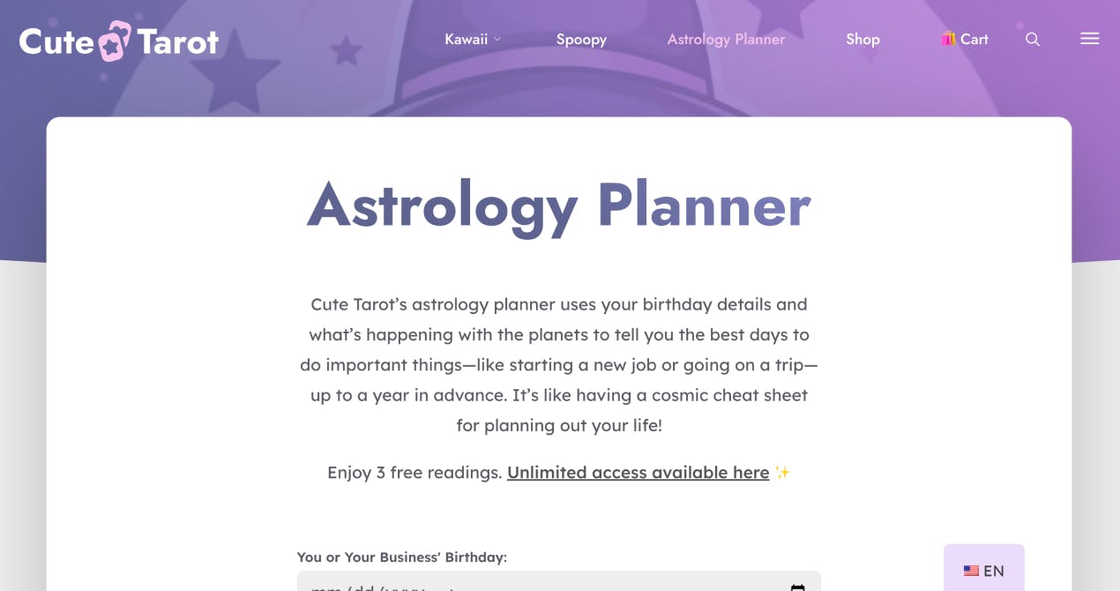 Astrology Planner