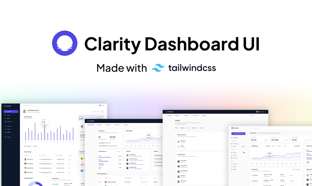 Clarity Dashboard UI