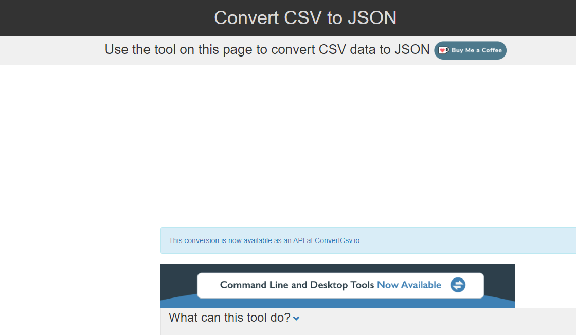 CSV To JSON Converter