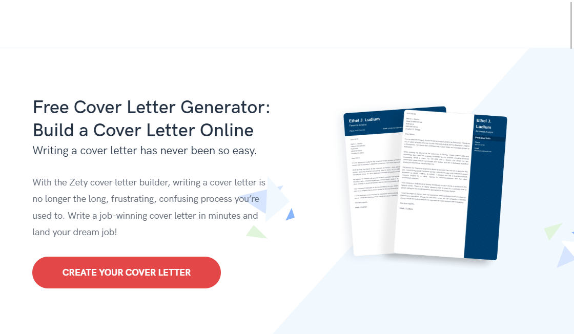 cover letter builder zety