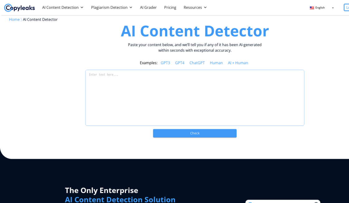 Copyleaks - AI Content Detector
