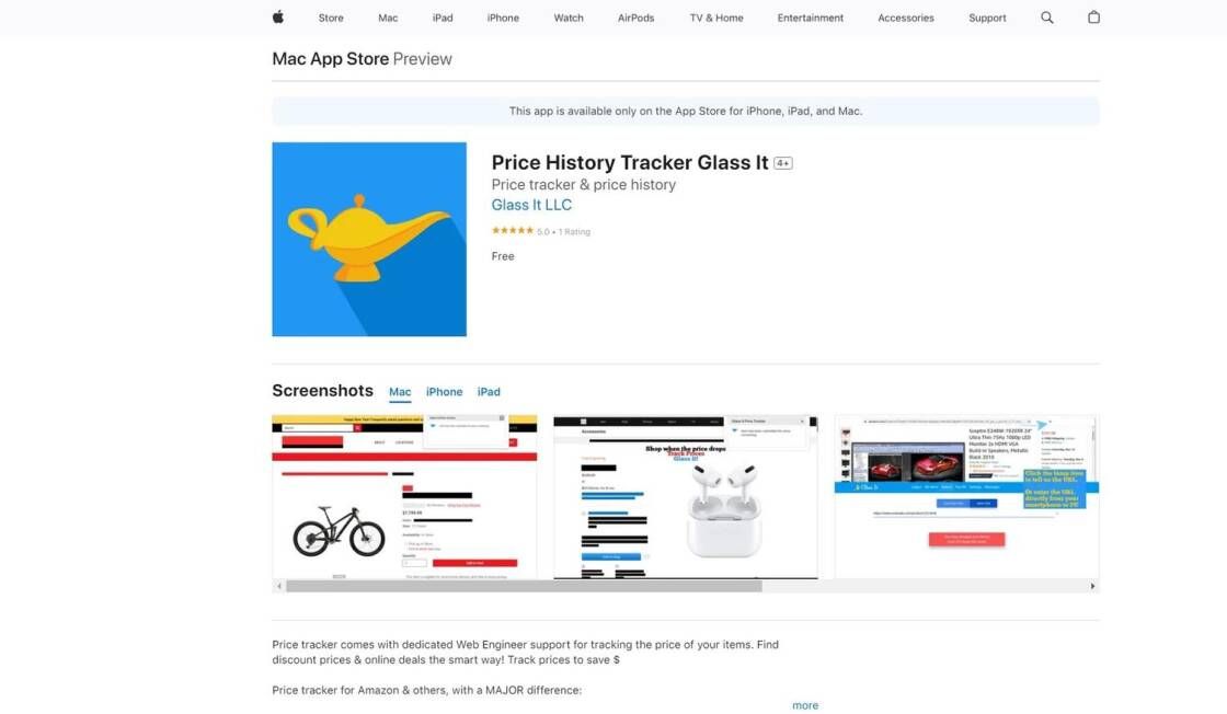 Glass It Price Tracker