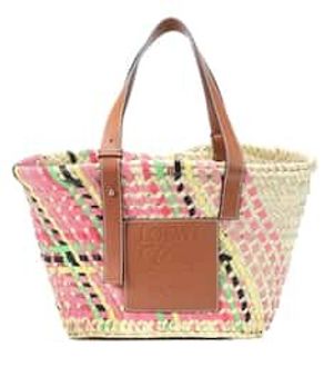 Exclusive to Mytheresa – Leather-trimmed basket tote