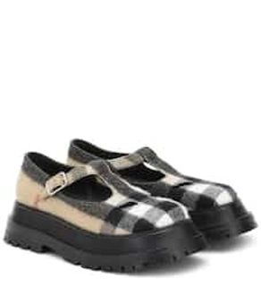 Aldwych checked Mary Jane loafers