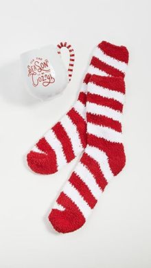 Holiday Cheer Mug and Candy Cane Stripe Socks Set