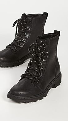 Lennox Lace Rouge Combat Boots