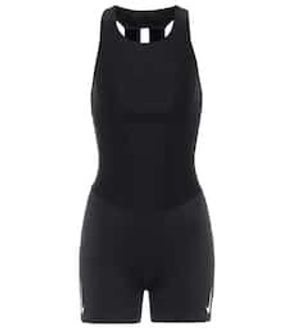 Technical ribbed-jersey bodysuit