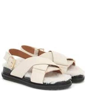 Fussbet shearling and leather sandals