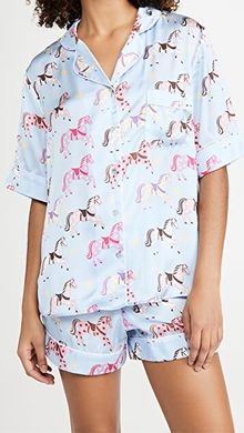 Carousel Blue Shorts Pajama Set