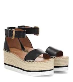 Glyn leather platform espadrille sandals